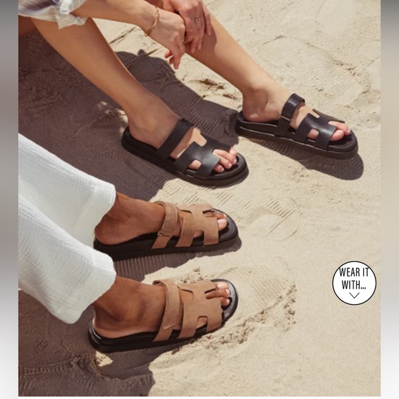 Steve Madden Black Leather Sandal - Picture 7 of 12